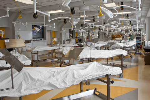UCSF learning space functional for cadaveric material and safe for faculty and students.