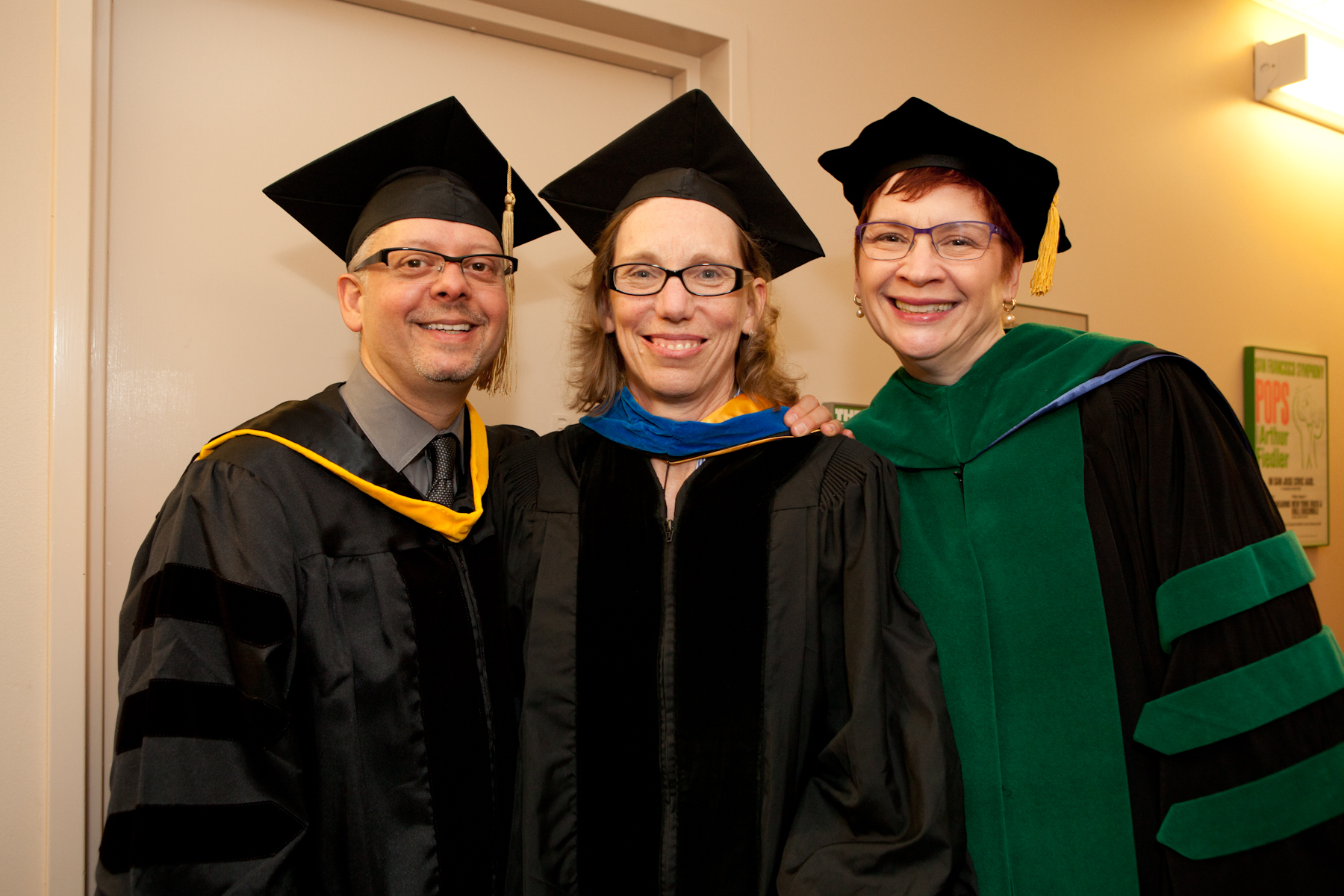 School of Medicine associate deans, from left, Kevin Souza and Susan Masters, pose with Vice Dean Catherine Lucey. Faculty take pride in being part of a community that enables engaged students, inspired trainees and trailblazing researchers to become leaders in their fields.