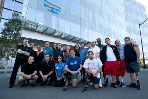 Amputee athletes gather for training at UCSF Mission Bay.