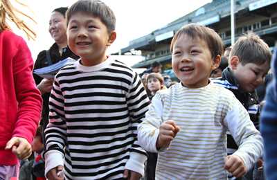 Nico Chou, 6, and his brother Tobey, 3