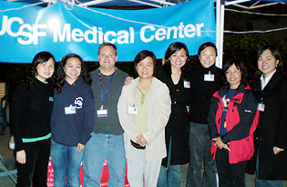 From left to right the people in the photo are: Shuyi Zhao, Cynthia Lee, Shane Orzechowski, unknown, Allison Lam, Jessica Chan, Diana Lau, Yenni Lin

