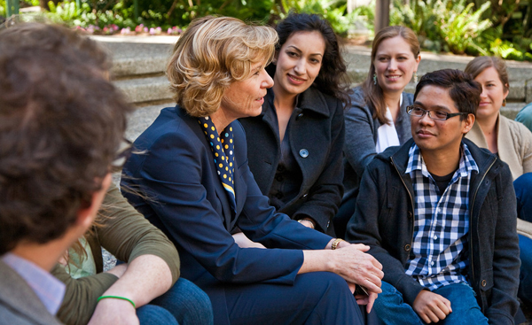 UCSF Chancellor talks with students
