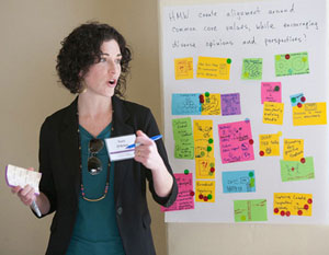 Theresa O'Brien, PhD, associate dean, coordinated with IDEO to prepare the retre