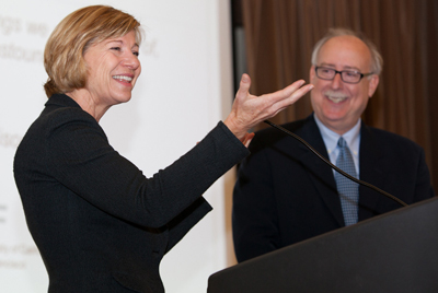 UCSF Chancellor Susan Desmond-Hellmann and Dean David Vlahov