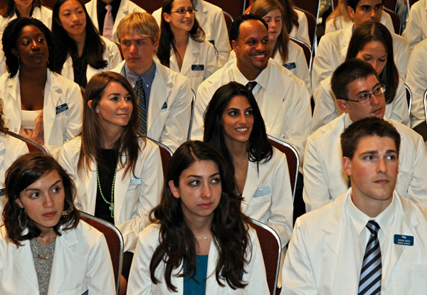 The new UCSF medical school Class of 2015 received their first white coats at an
