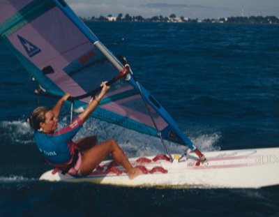 Heidi Dohse participates in a windsurf competition in Maui.
