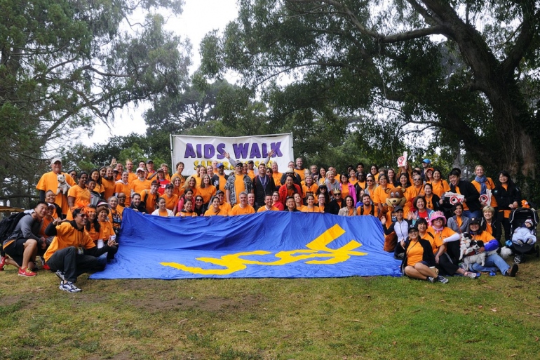 Members of the 2014 UCSF AIDS Walk teams