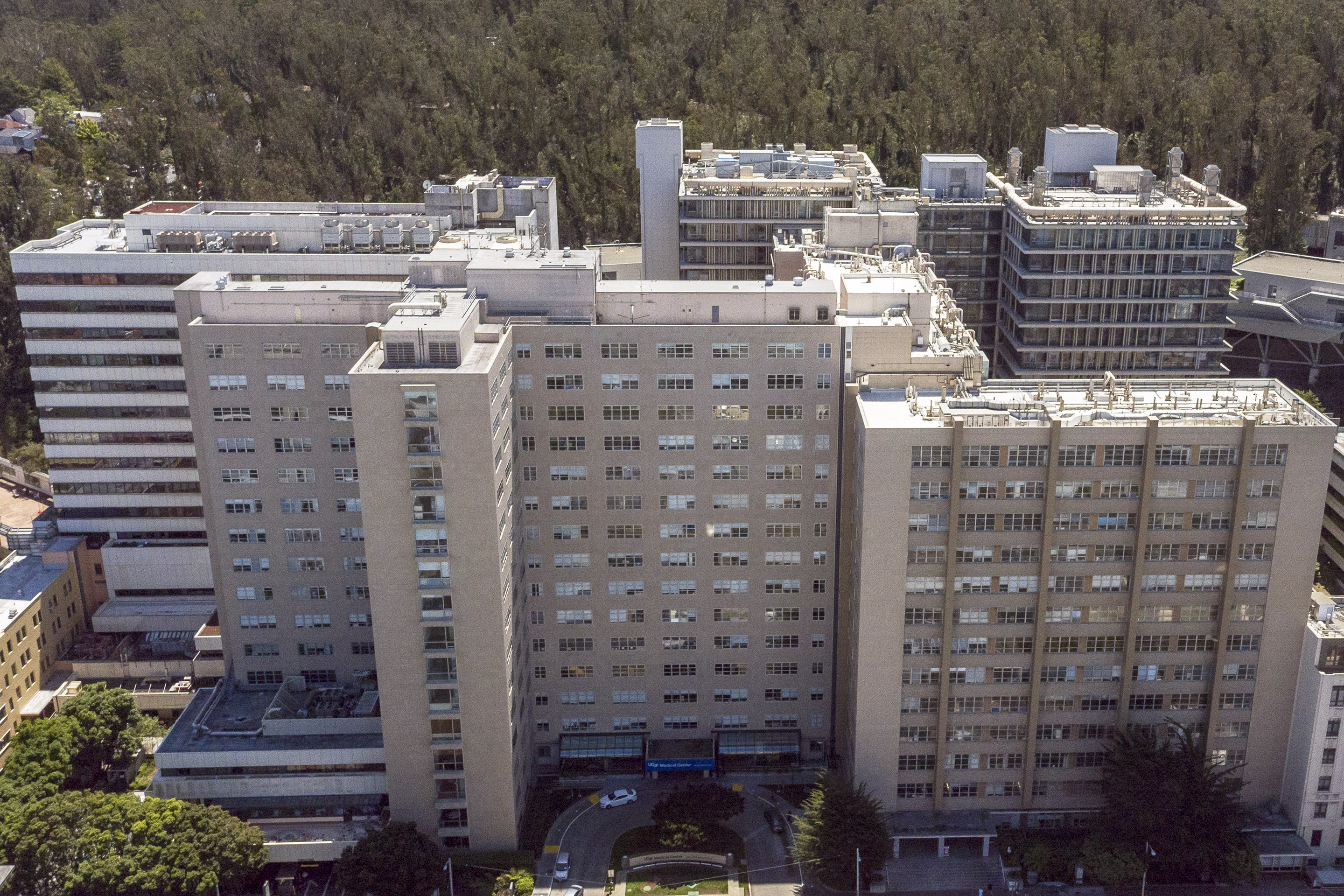 aerial view of the UCSF Medical Center at Parnassus Heights