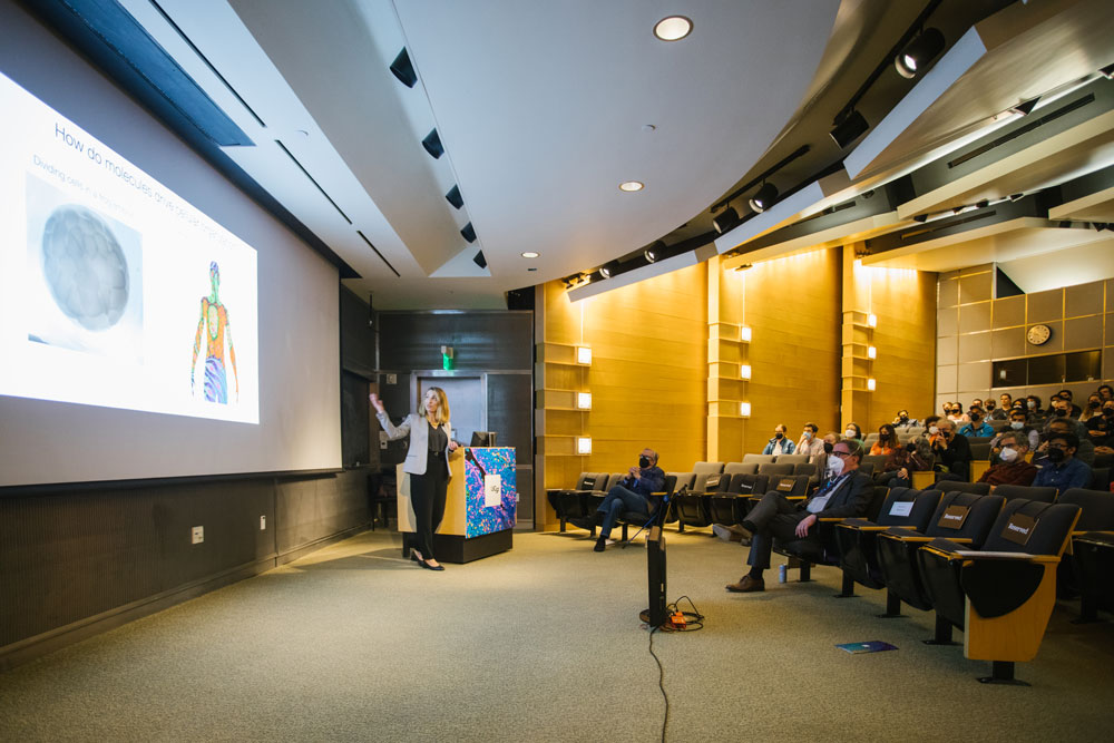 Natalia Jura presents her talk at the 2022 Byers Lecture in Basic Science