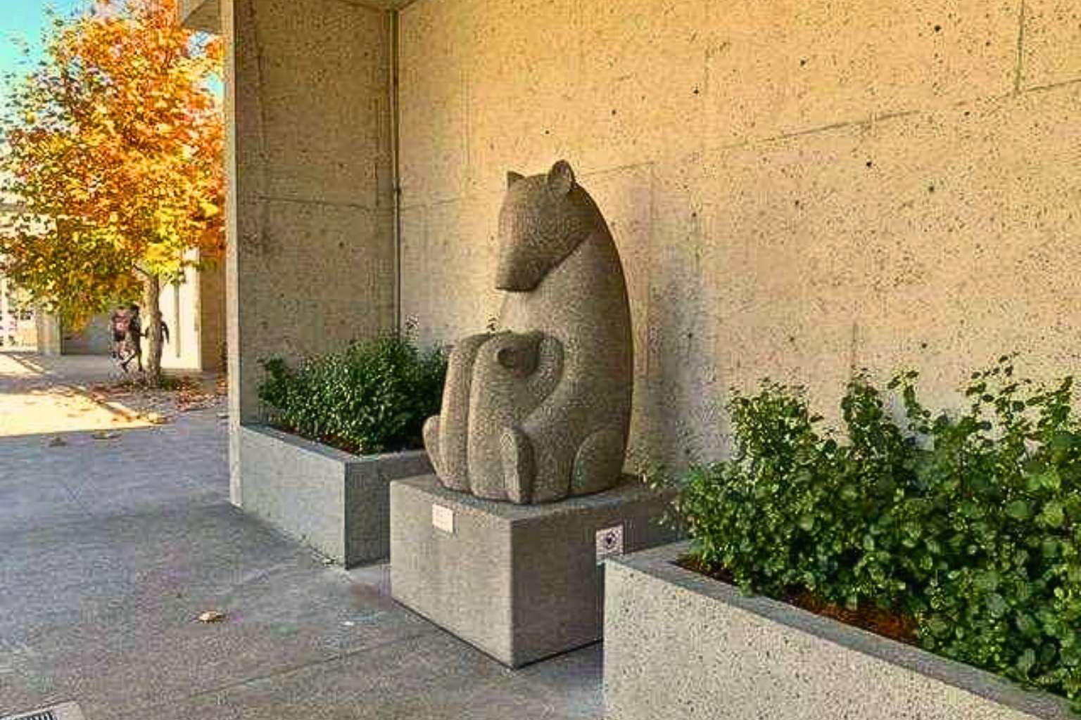 Statue of Mother and Bear Cubs at the Oakland Museum of California