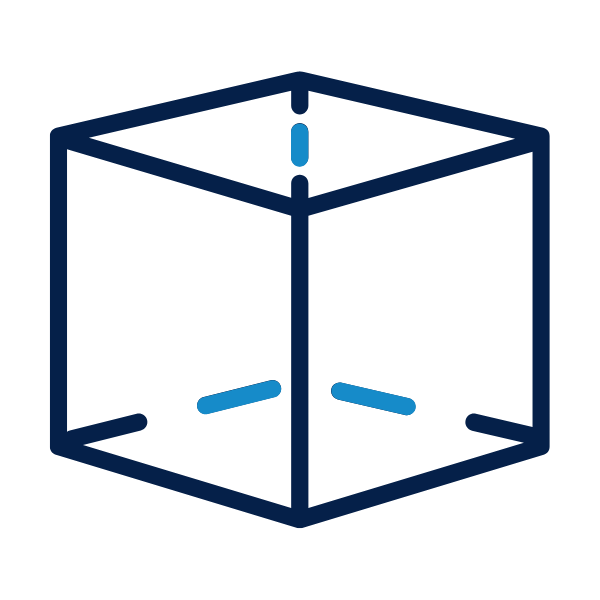 blue math cube icon