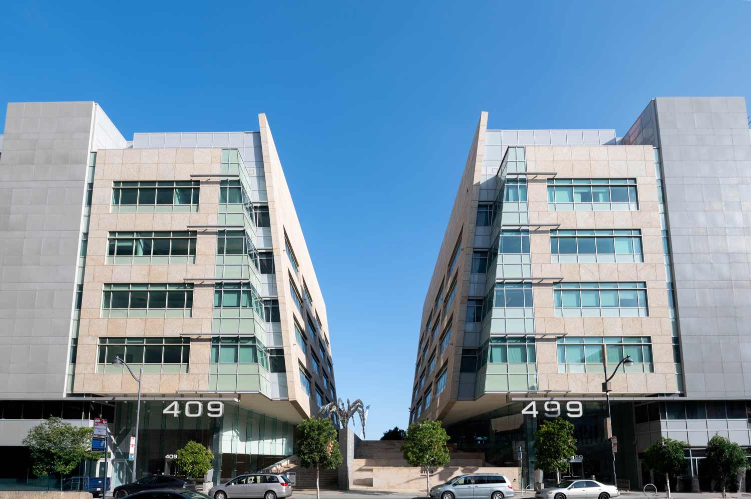 U C S F School of Dentistry buildings at 409 and 499 Illinois Street in Mission Bay.