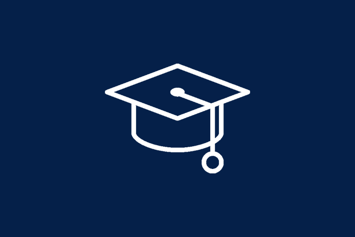 An icon of a graduation cap.