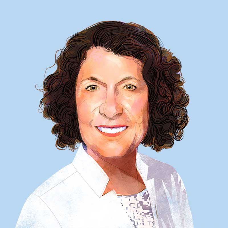 An illustration of Susan Buchbinder.