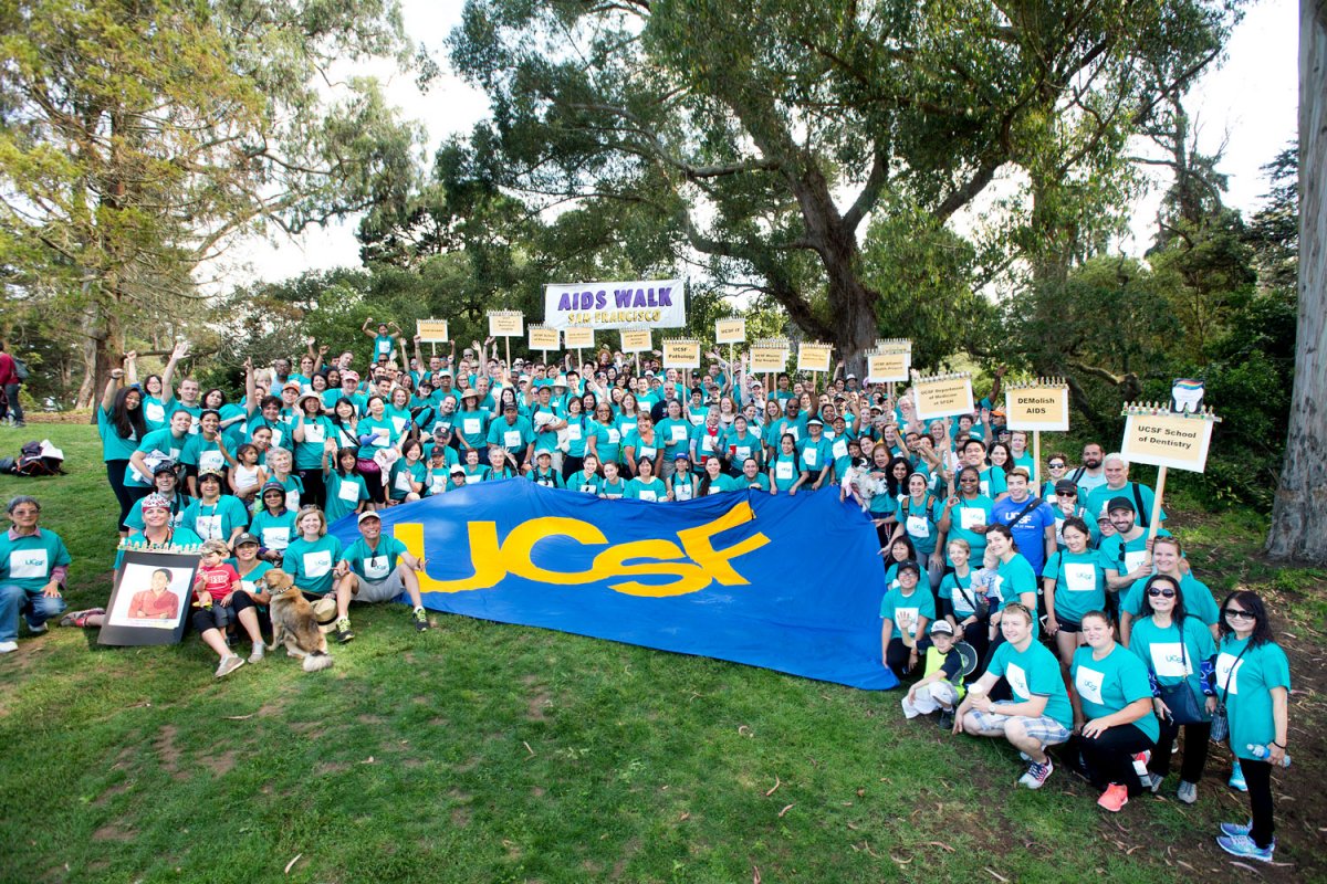 This year, UCSF had nearly 400 participants in AIDS Walk SF – 100 more than last year.