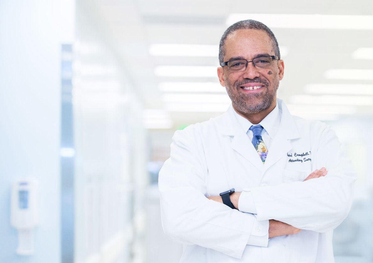 Andre Campbell, MD, trauma surgeon.