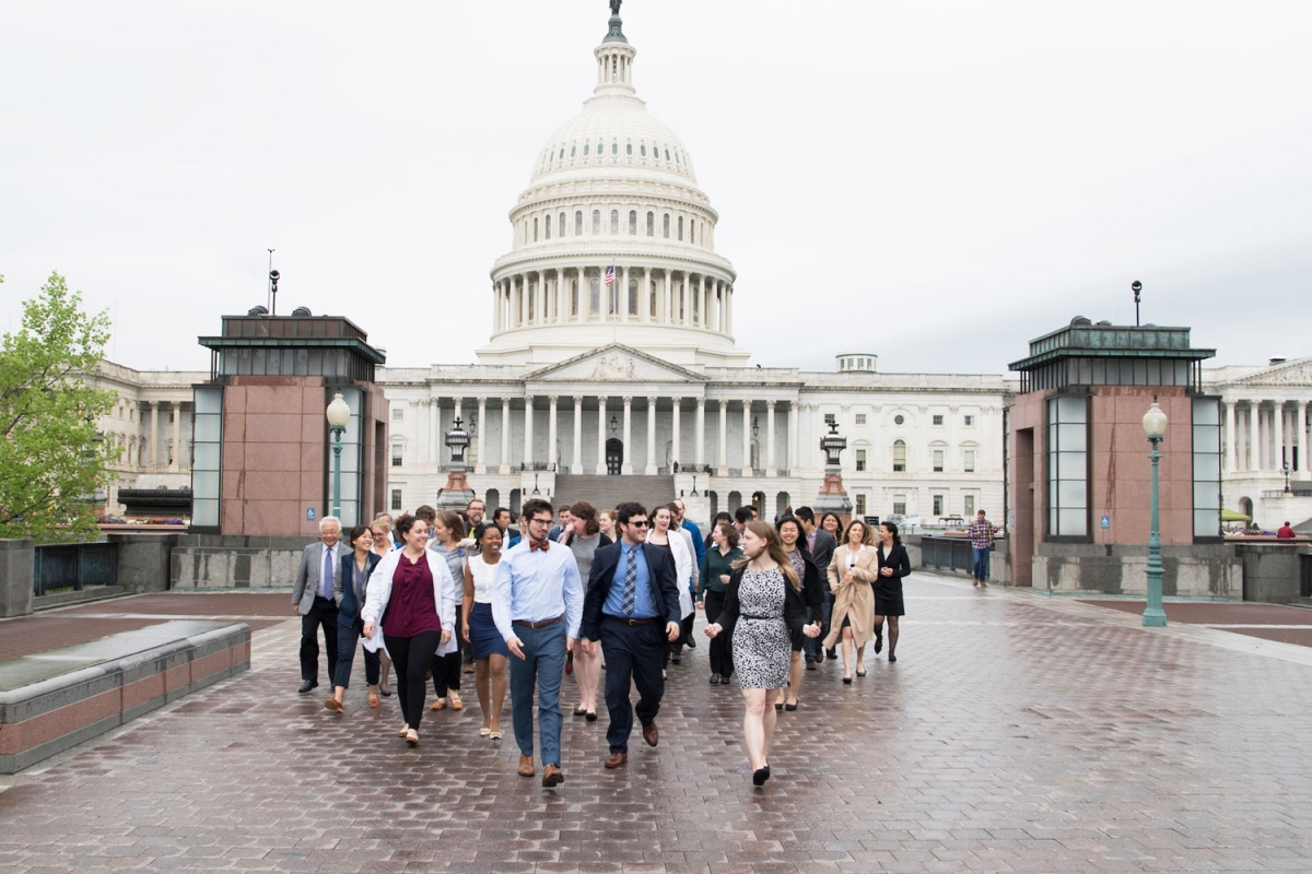 More than 40 faculty, postdocs and students participated in a UCSF Advocacy Day in Washington D.C. on April 24, asking their congressional representatives to protect science research funding, health care access and other pressing issues.