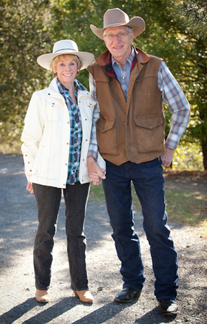 Doni and Bill Bird at their ranch in Glen Ellen, CA - February, 2012. 