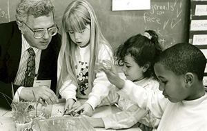 Bruce Alberts with children circa 1987.