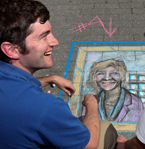 The Mission Bay Block Party featured a chalk drawing contest.