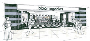 Drawing of the new Bloomingdales