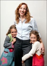 Christine Carter with her two daughters
