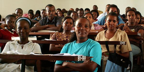 Students at Makerere University in Kampala, Ugand