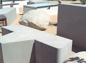 Untitled - Roy McMakin, 2004, concrete, fiberglass, wood, bronze, enamel, steel,