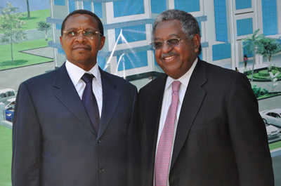President of Tanzania Jakaya Kikwete wth UCSF leader Haile Debas