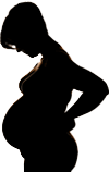 silhouette illustration of pregnant woman