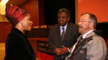 Mamphela Ramphele with Haile Debas and John Greenspan