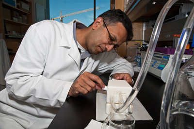 Shuvo Roy, PhD, is leading a project to develop an implantable artificial kidney
