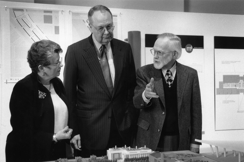 UC Santa Cruz Chancellor M.R.C. Greenwood, then-UC Berkeley Chancellor Robert M. Berdahl and then-UCSF Chancellor J. Michael Bishop