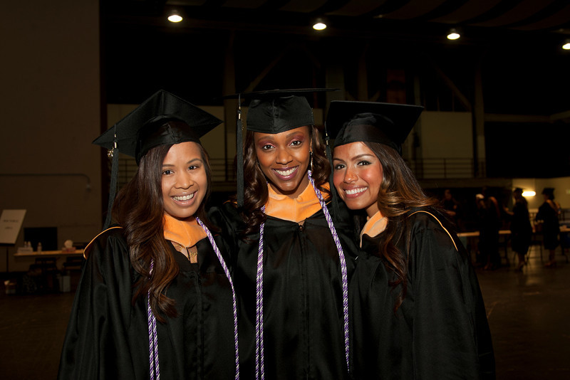 From left, graduates Kimberly Urepa, Brandie Hollander and Veronica Garcia