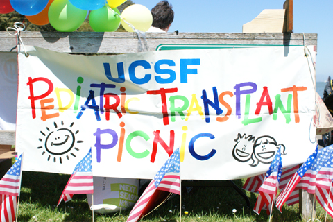2012 "UCSF Pediatric Transplant Picnic" banner
