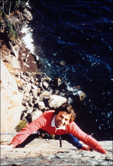 Peter Stock rock climbing 