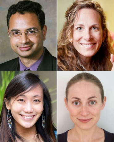 Clockwise from top left: Pratik Mukherjee, MD, PhD; Elysa Marco, MD; Julia Owen, PhD; and Yi-Shin Chang, MS.