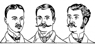 Illustration of men with mustaches