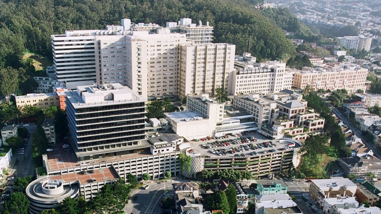 aerial view of UCSF's Parnassus Heights campus