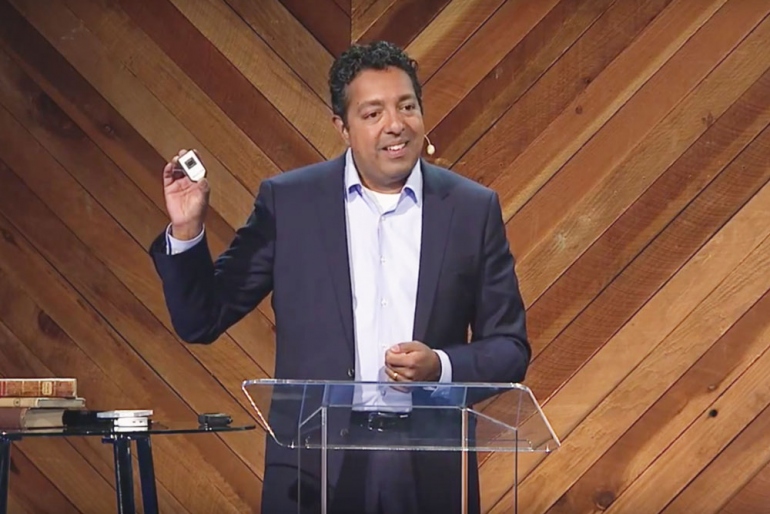 Atul Butte speaks at the 2015 Dreamforce conference