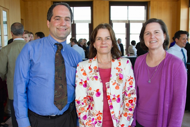 Kenneth Covinsky, MD, MPH; and Louise Walter, MD; show their support of Kristine Yaffe, MD (center) at the UCSF Academic Senate Awards ceremony. 