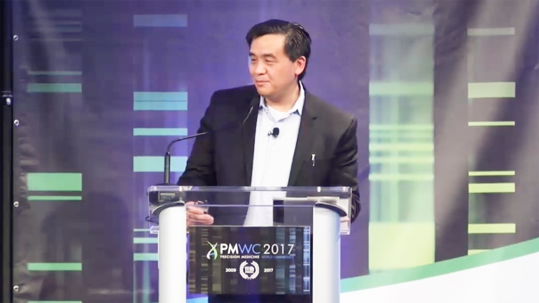 Charles Chiu speaks at the Precision Medicine World Conference in January 2017