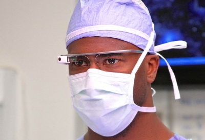The Google Glass allows Pierre Theodore to reference CT or X-ray images without having to turn away from his patient during surgery.