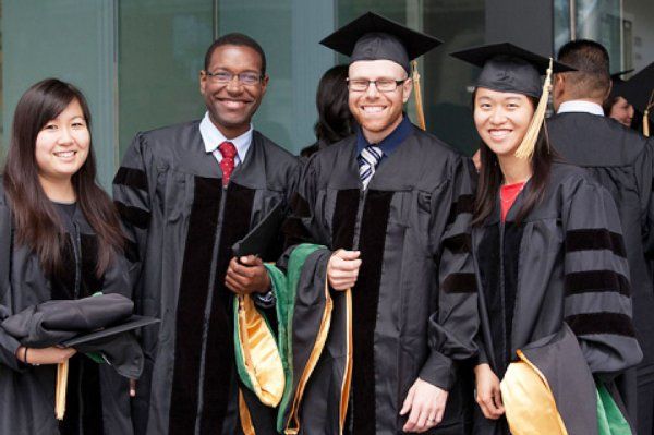 Four students at School of Medicine 2012 graduation