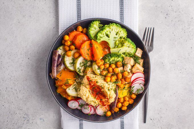 grain bowl with vegetables