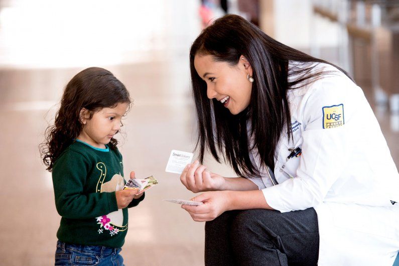 Doctor and pediatric patient. 