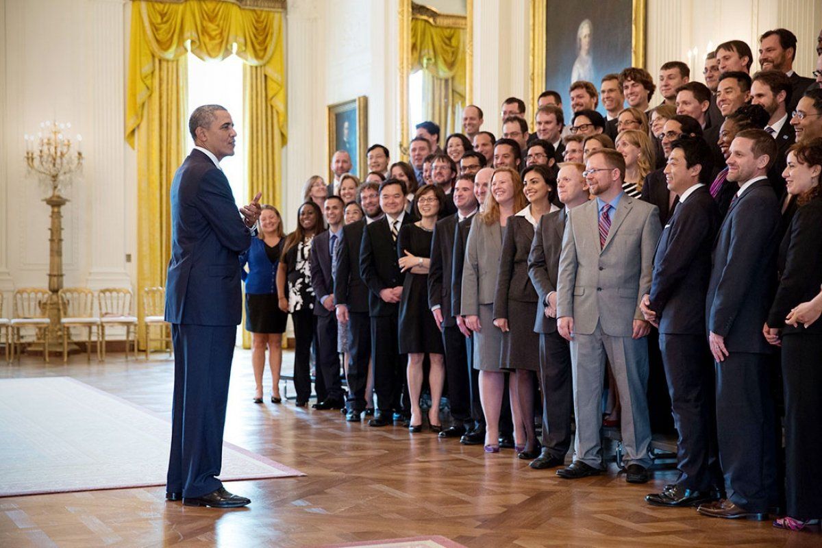 President Obama speaking to scientist and engineers 