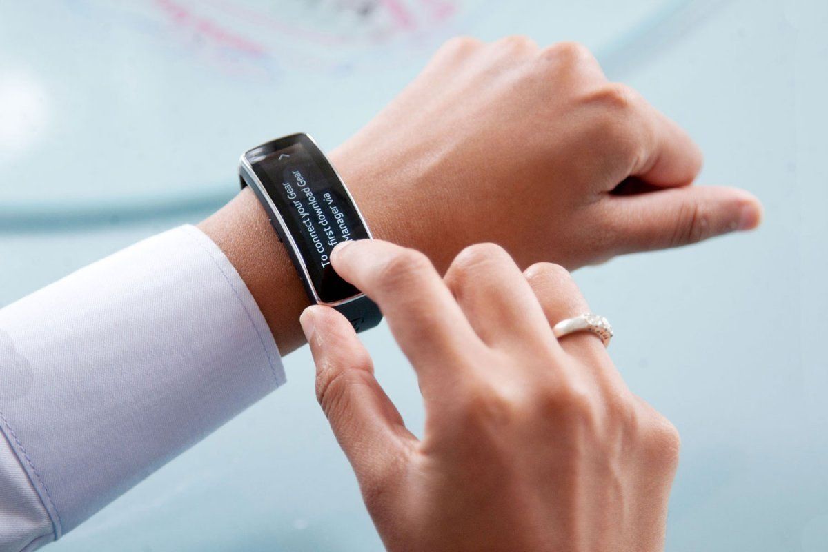 Smart watch on persons wrist