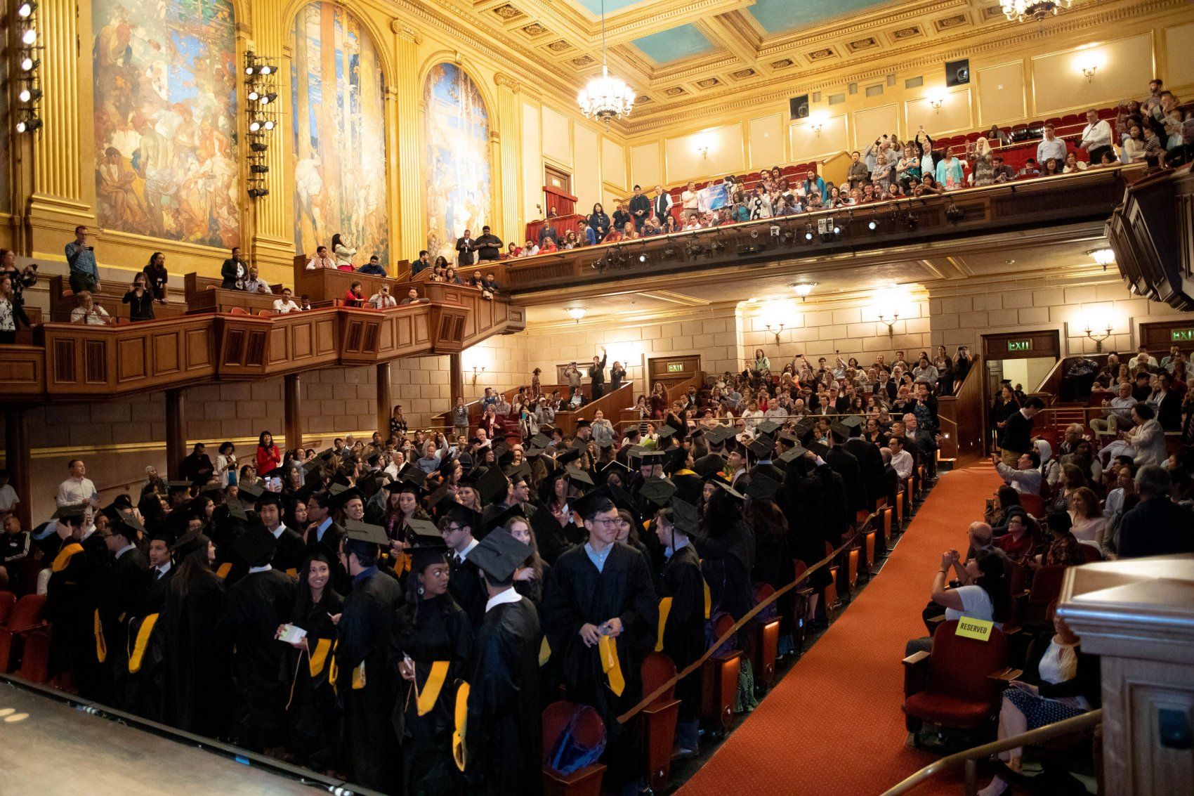 Audience in Herbst Theatre at Grad Div Commencement 2019