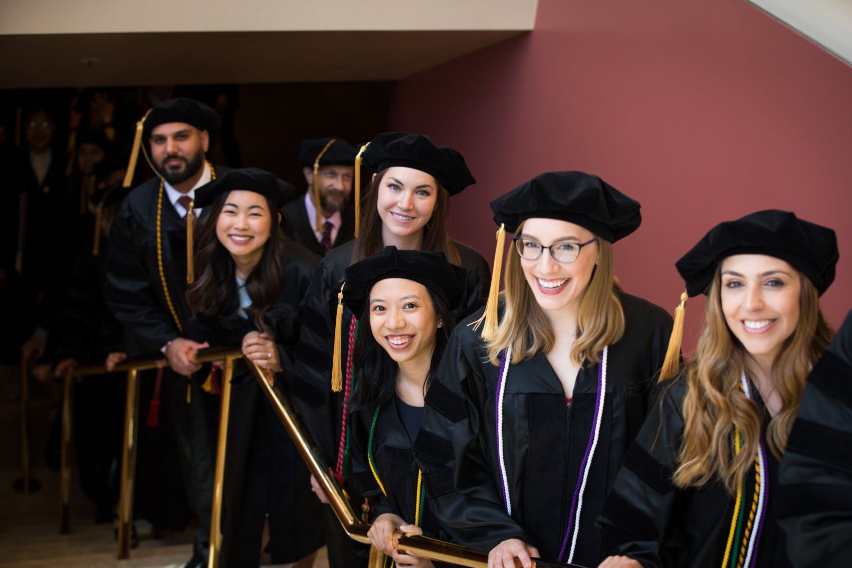 Students lining up for the SOP Commencement 2019